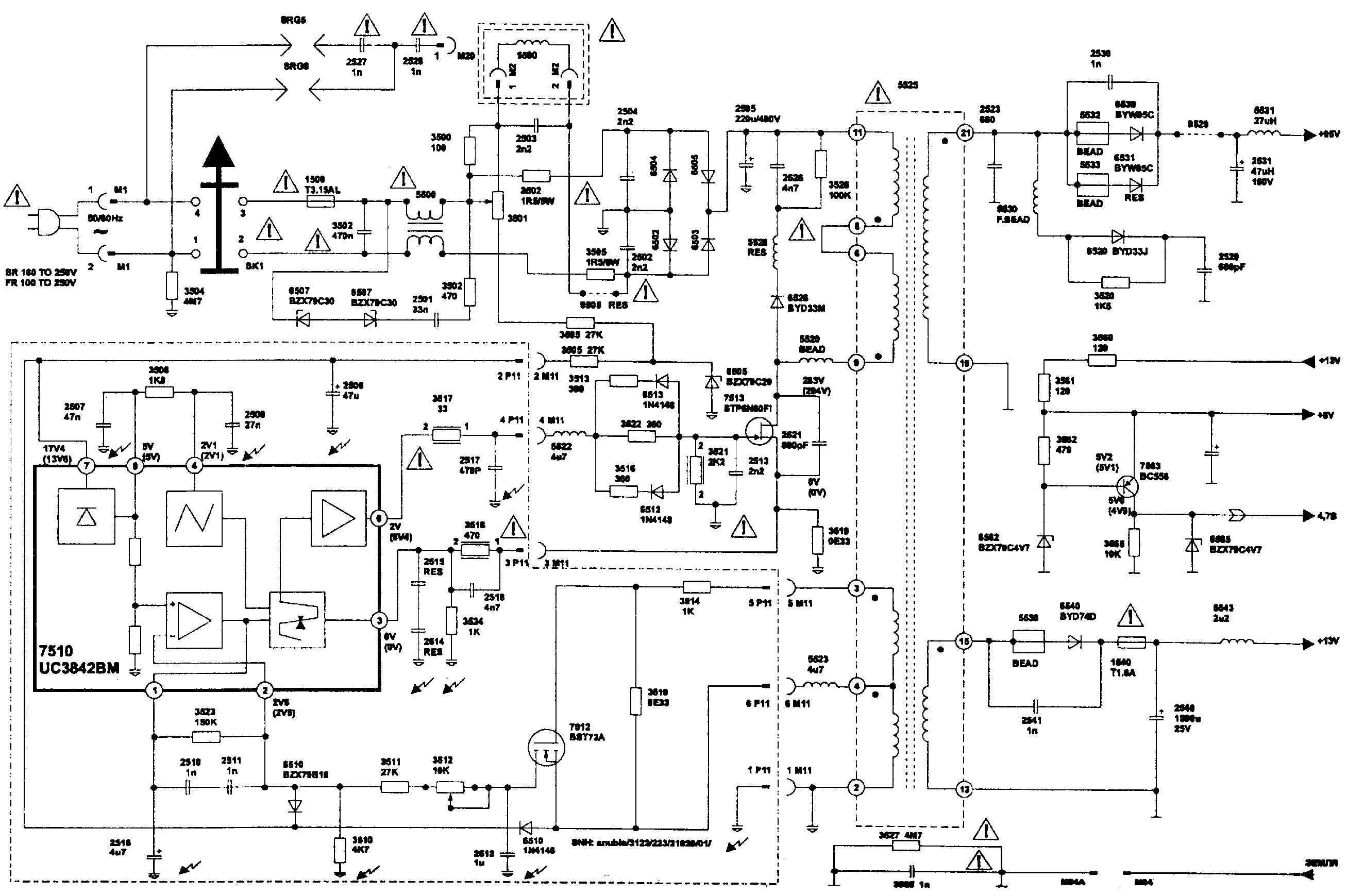 Схема блока питания plhl t826b