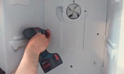 Ремонт вентилятора - откручиваем заднюю стенку