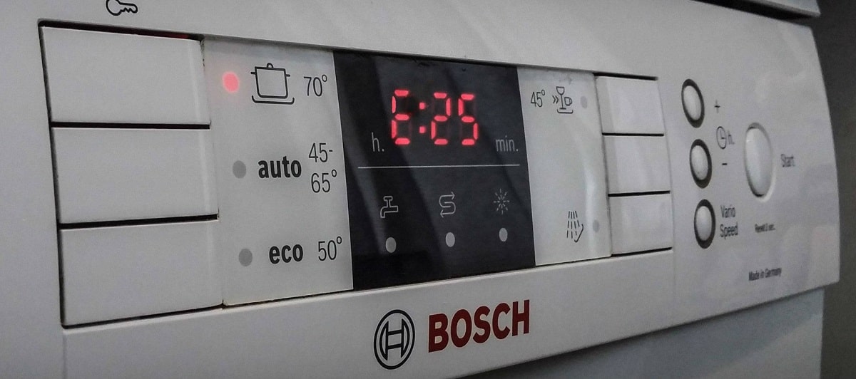 ошибка e25 посудомоечная машина bosch