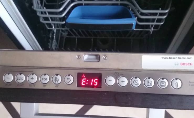 Ошибка Е15 в посудомоечной машине БОШ