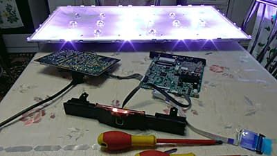 Проверяем подсветку жк-телевизора Диагностируем подсветку - проверяем, какие светодиоды сгорели