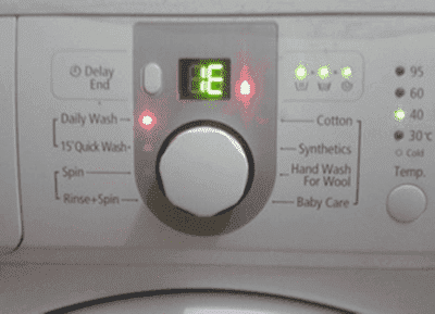 Ошибка 1Е датчика уровня воды на стиральной машине Samsung